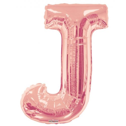 86cm Letter J Rose Gold Foil Balloon #59860 - Each (Pkgd.)