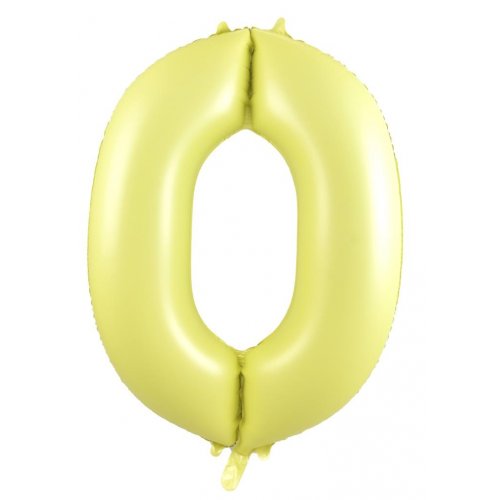 86cm Number Foil Number Zero Matte YELLOW #213870 - Each (Pkgd.)
