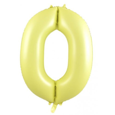 86cm Number Foil Number Zero Matte YELLOW #213870 - Each (Pkgd.)