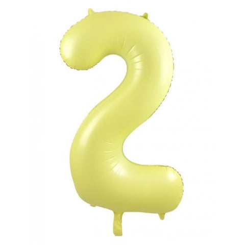 86cm Number Foil Number Two Matte YELLOW #213872 - Each (Pkgd.)