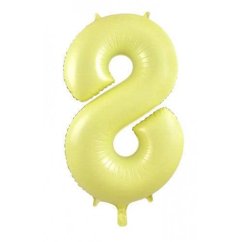 86cm Number Foil Number Eight Matte YELLOW #213878 - Each (Pkgd.)