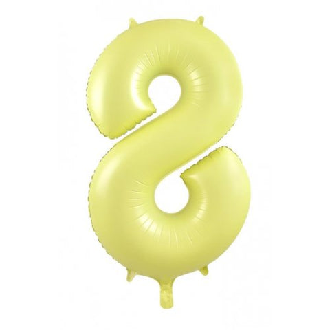 86cm Number Foil Number Eight Matte YELLOW #213878 - Each (Pkgd.)