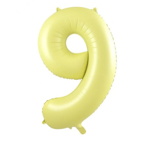 86cm Number Foil Number Nine Matte YELLOW #213879 - Each (Pkgd.)