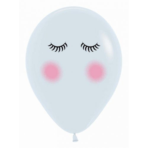 30cm Round Unicorn Face Fashion White #222200 - Pack of 50