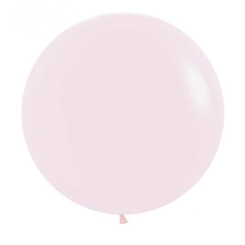 60cm Latex Round Plain Matte Pastel Pink Sempertex #222681 Pack of 3