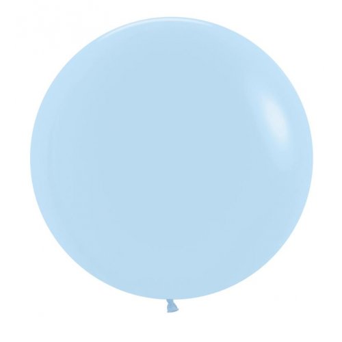 60cm Latex Round Plain Matte Pastel Blue Sempertex #222684 Pack of 3