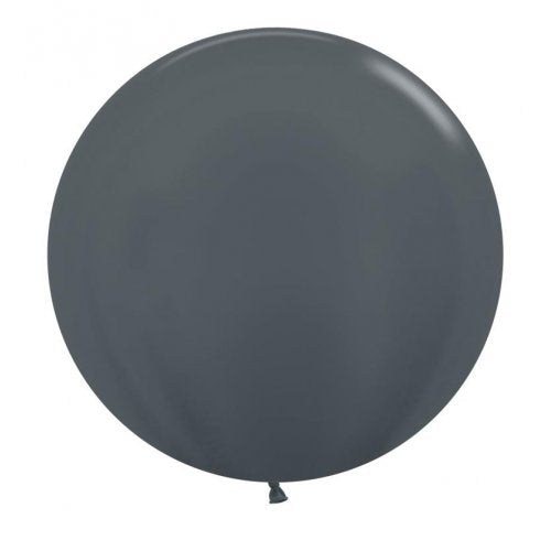 60cm Latex Round Plain Pearl Graphite Sempertex #222695 Pack of 3