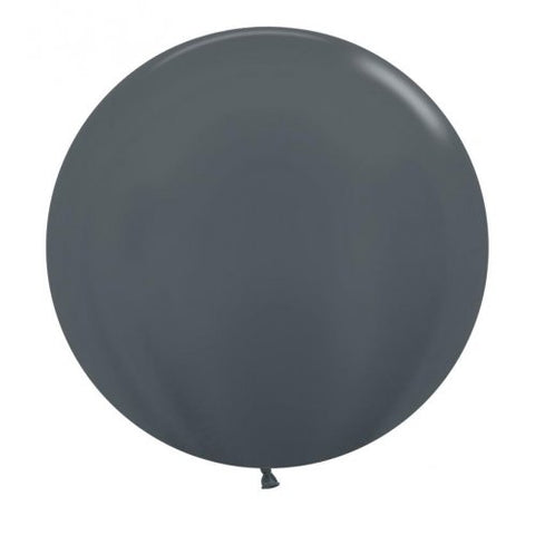 60cm Latex Round Plain Pearl Graphite Sempertex #222695 Pack of 3