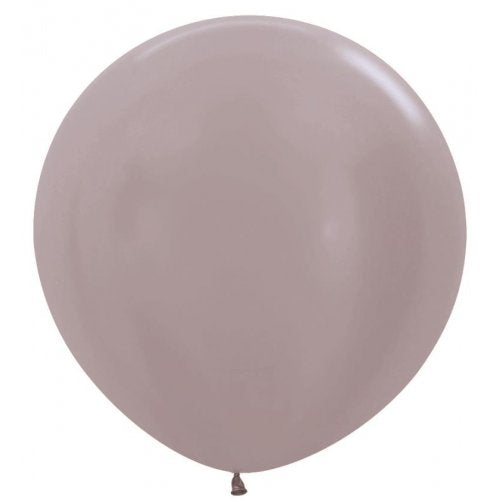 90cm Latex Round Plain Satin Greige Sempertex #222724 Pack of 3