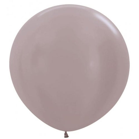 90cm Latex Round Plain Satin Greige Sempertex #222724 Pack of 3