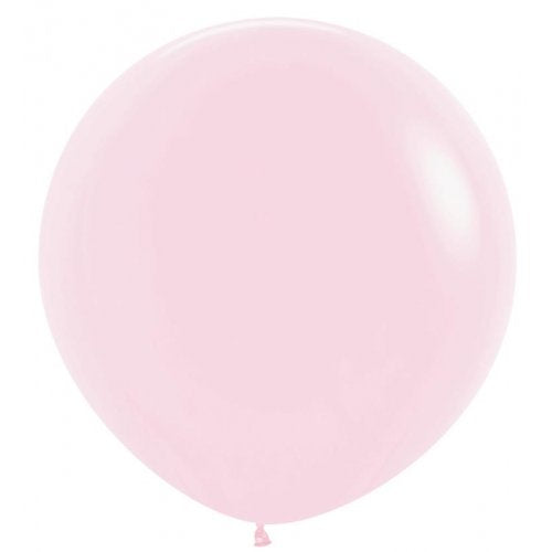 90cm Latex Round Plain Matte Pastel Pink Sempertex #222750 Pack of 3