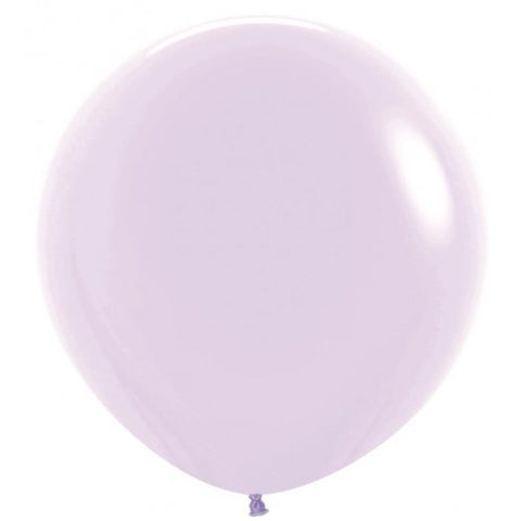 90cm Latex Round Plain Matte Pastel Lilac Sempertex #222754 Pack of 3