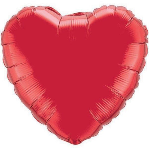 22cm Heart Ruby Red Plain Foil #23355 - Each (Unpkgd.) SPECIAL ORDER ITEM