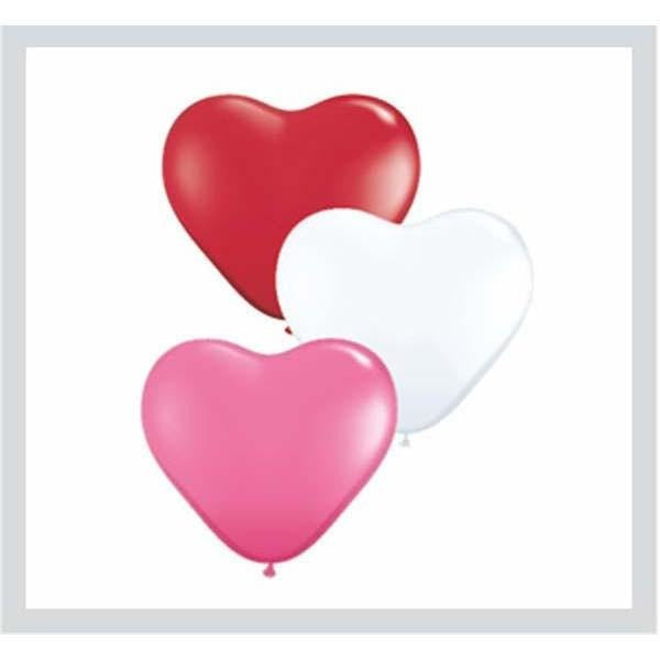 38cm Heart Love Assorted Qualatex Plain Latex #24022 - Pack of 50 SPECIAL ORDER ITEM