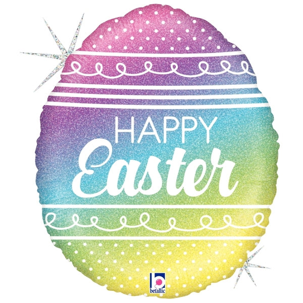 45cm Shape Pastel Rainbow EASTER Egg #2536769P - Each (Pkgd.)