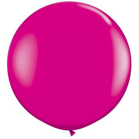 90cm Round Wild Berry Qualatex Plain Latex #25587 - Pack of 2