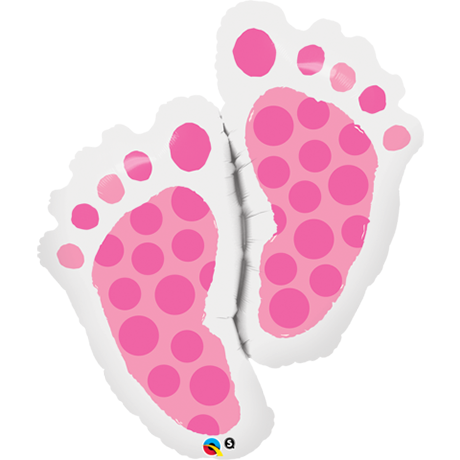 88cm Shape Foil Baby Feet Pink SW #25853 - Each (pkgd.)