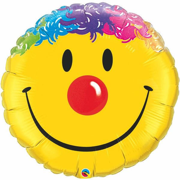 90cm Round Foil Smile Face SW #16494 - Each (pkgd.) SPECIAL ORDER ITEM