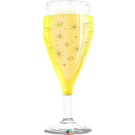 98cm Shape Foil Glass Bubbly Wine Glass SW #16269 - Each (pkgd.)