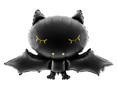 Foil Balloon BLACK BAT with Gold Detail 52 x 80cm #FS2638