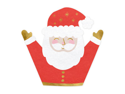 Paper Napkin Santa Claus Shape  20 per pack 15cm x 16cm #FS26SCP17