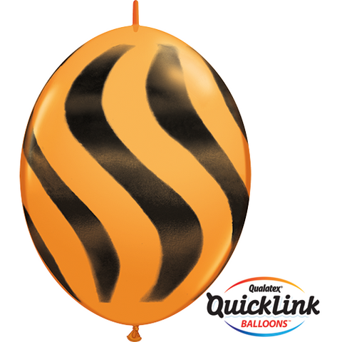 30cm Quick Link Orange Wavy Stripes/ Black #27934 - Pack Of 50 SPECIAL ORDER ITEM