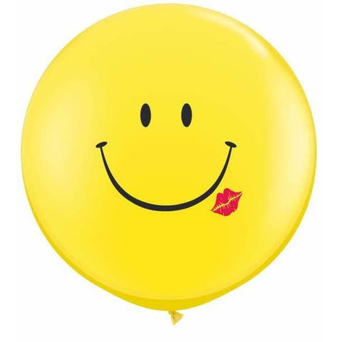 90cm Round Yellow A Smile & A Kiss #28150 - Pack of 2 SPECIAL ORDER ITEM
