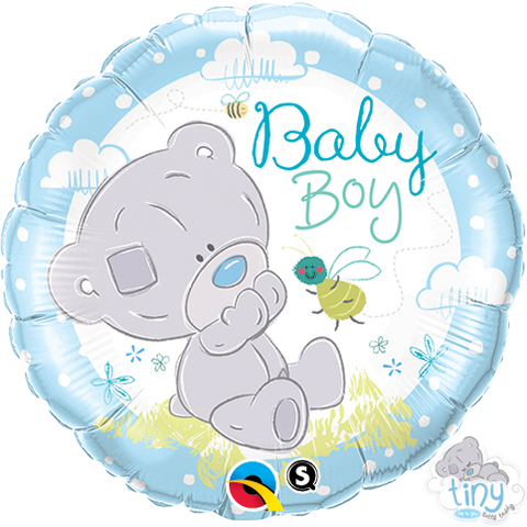 45cm Round Foil Tiny Tatty Teddy Baby Boy #28172 - Each (Pkgd.)