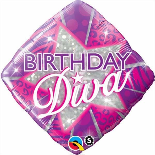 45cm Diamond Foil Birthday Diva #29588 - Each (Pkgd.) SPECIAL ORDER ITEM