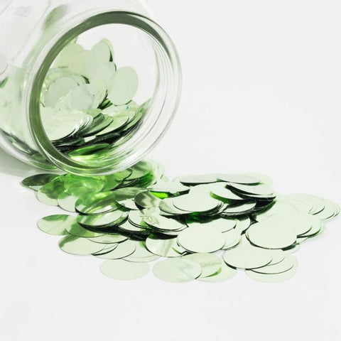 Metallic Confetti 2cm Mint Green  250gram Bag #HA1239022