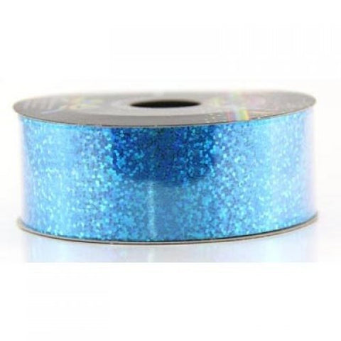 Ribbon Tear Holographic Peacock Blue 45m long x 32mm wide #205605 - Each