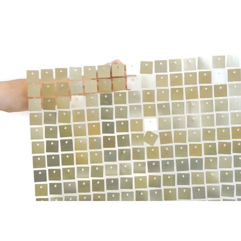 Shimmer Sequin WALL PANEL Met WHITE GOLD #2999812