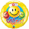 22cm Round Get Well Smiley Faces #31127 - Each (Unpkgd.) SPECIAL ORDER ITEM