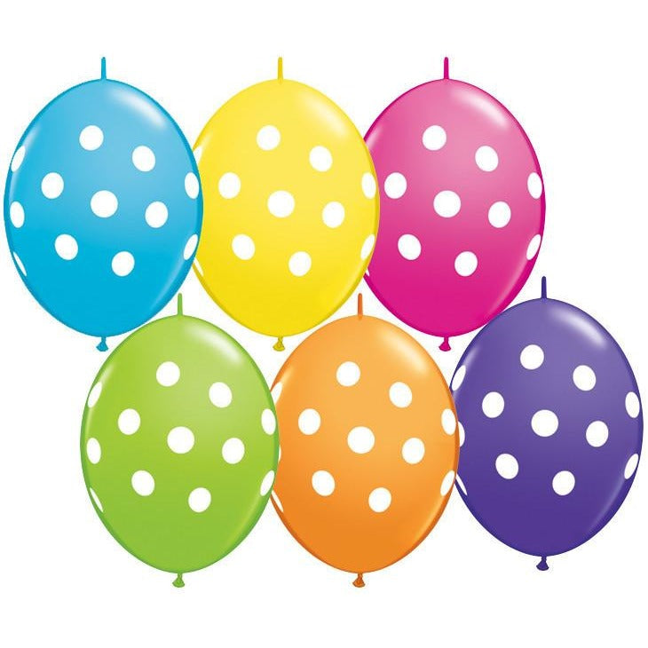 15cm Quick Link Tropical Assorted Big Polka Dots #32024 - Pack Of 50