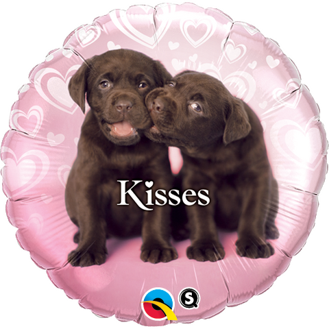 45cm Round Foil Puppy Kisses #34075 - Each (Pkgd.)