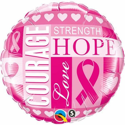 45cm Round Foil Breast Cancer Inspirations #35119 - Each (Pkgd.)