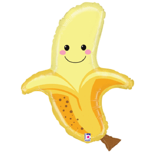 Shape Foil 76cm Produce Pals Banana #35525 - Each (inpackaged.)