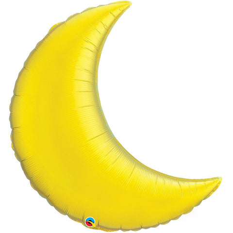 88cm Crescent Moon Citrine Yellow Plain Foil #35719 - Each (Unpkgd.)