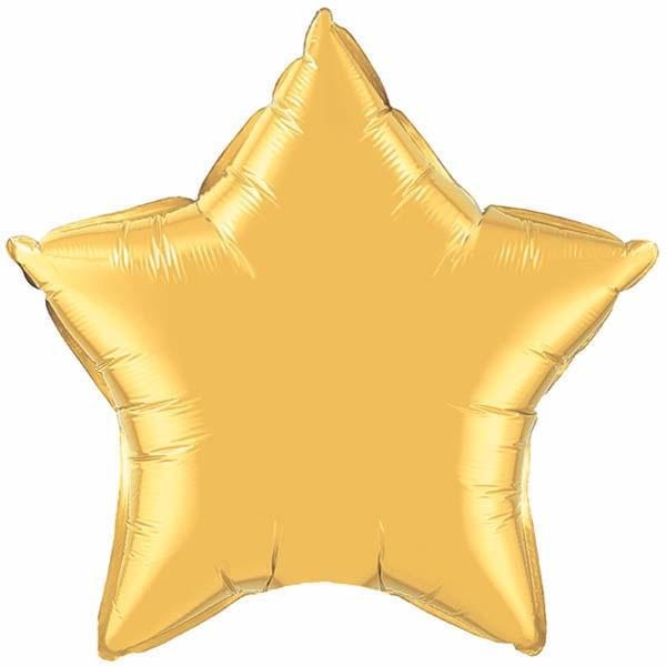 10cm Star Metallic Gold Plain Foil #35983 - Each (Unpkgd.)