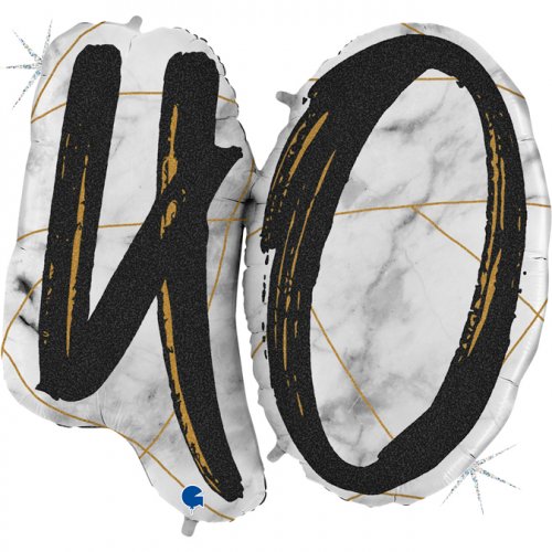 90cm Shape Double Digit Marble Black #40 #G31011 - Pkgd