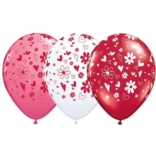 28cm Round Love Assorted Hearts & Daisies-A-Round #37123 - Pack of 50