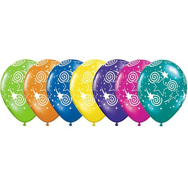 28cm Round Fantasy Assorted Swirling Stars-A-Round #37150 - Pack of 50 SPECIAL ORDER ITEM