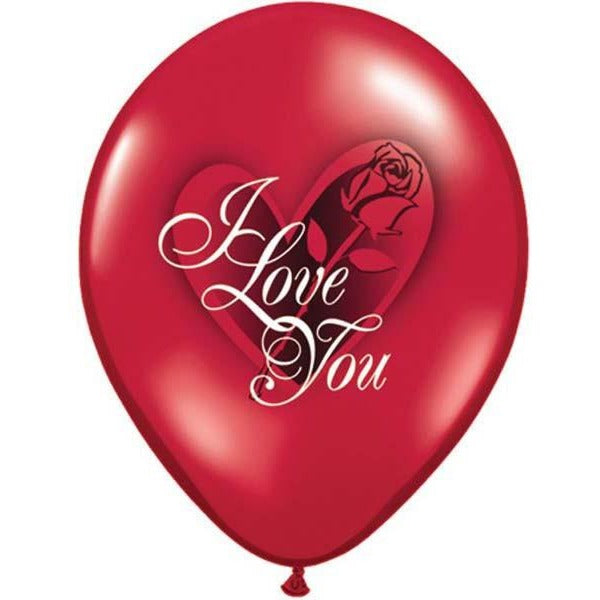 28cm Round Ruby Red I Love You Red Rose #37187 - Pack of 50 SPECIAL ORDER ITEM