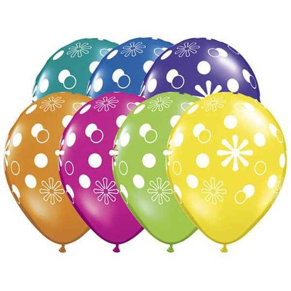 28cm Round Fantasy Assorted Polka Dots & Circles-A-Round #37207 - Pack of 50