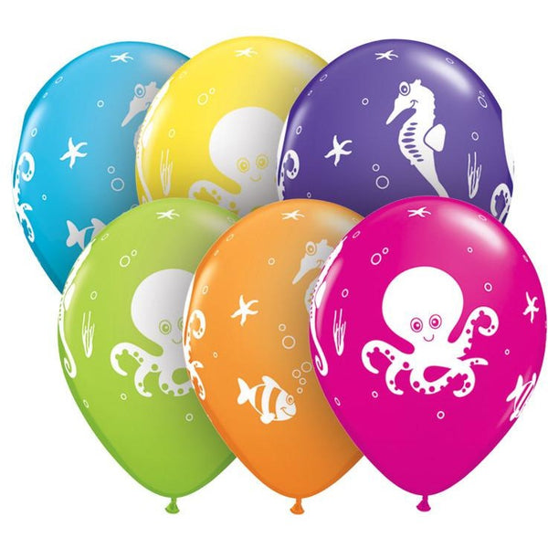 28cm Round Tropical Assorted Fun Sea Creatures #37502 - Pack of 50