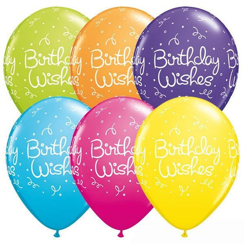28cm Round Tropical Assorted Birthday Wishes Dots #37515 - Pack of 50 SPECIAL ORDER ITEM