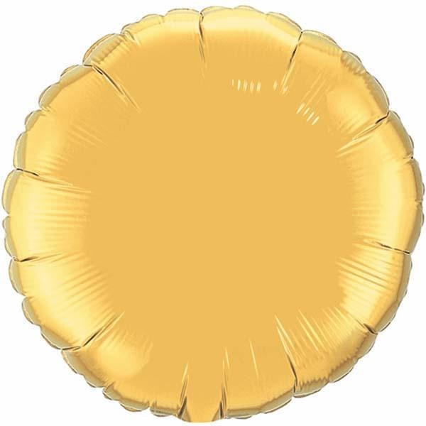 90cm Round Metallic Gold Plain Foil #37689 - Each (Unpkgd.)