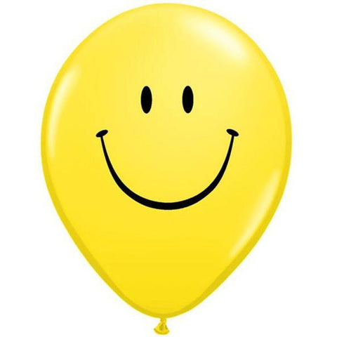 40cm Round Yellow Smile Face (Black) #39299 - Pack of 50