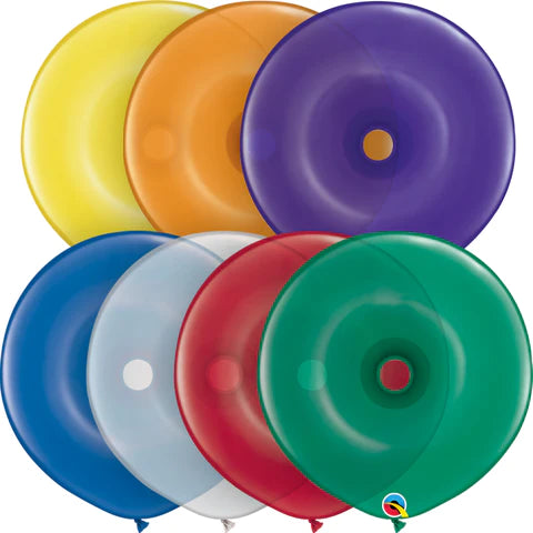 40cm Donut Jewel Assortment Qualatex Plain Latex #39745 - Pack of 50