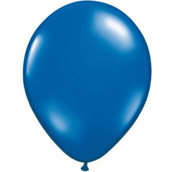 28cm Round Jewel Sapphire Blue Qualatex Plain Latex #39787 - Pack of 25